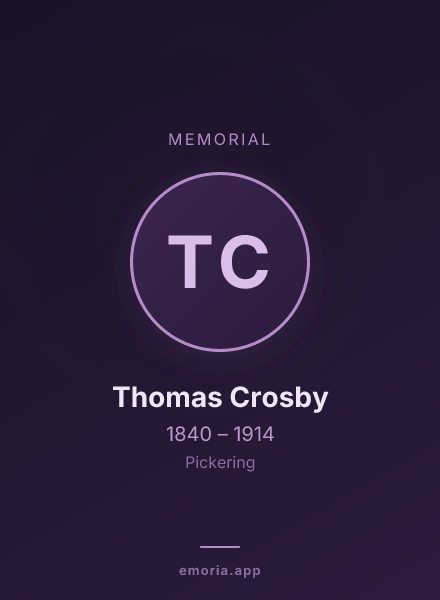 Memorial portrait of Thomas Crosby