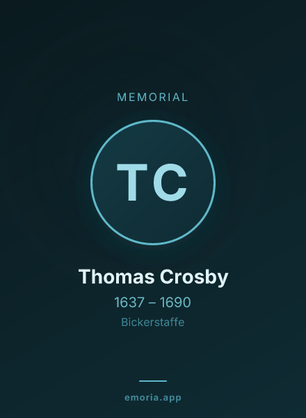 Memorial portrait of Thomas Crosby