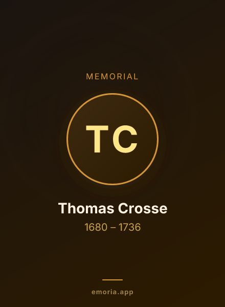 Memorial portrait of Thomas Crosse