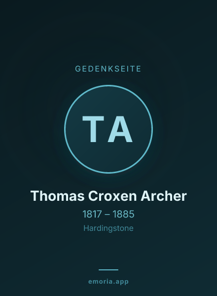 Gedenkportrait von Thomas Croxen Archer