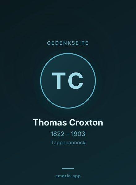 Gedenkportrait von Thomas Croxton