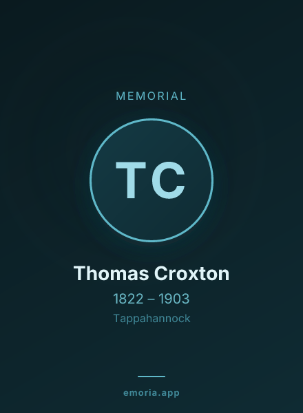 Memorial portrait of Thomas Croxton