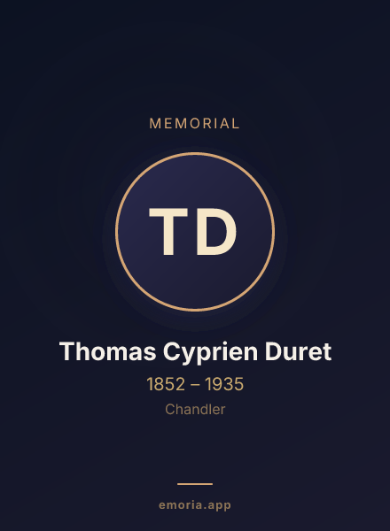 Memorial portrait of Thomas Cyprien Duret