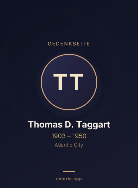 Gedenkportrait von Thomas D. Taggart
