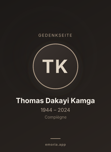 Gedenkportrait von Thomas Dakayi Kamga