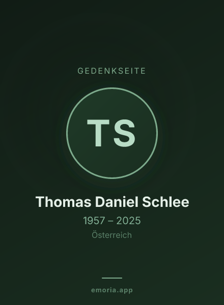 Gedenkportrait von Thomas Daniel Schlee