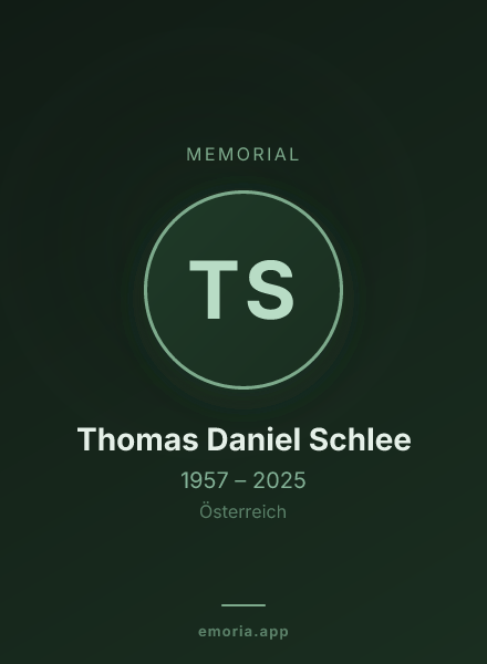 Memorial portrait of Thomas Daniel Schlee