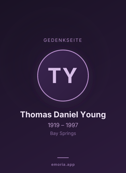 Gedenkportrait von Thomas Daniel Young
