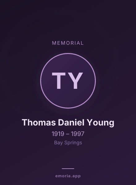 Memorial portrait of Thomas Daniel Young