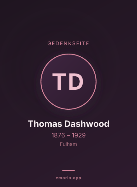 Gedenkportrait von Thomas Dashwood
