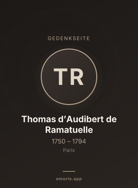 Gedenkportrait von Thomas d’Audibert de Ramatuelle