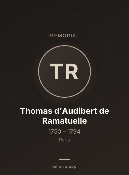 Memorial portrait of Thomas d’Audibert de Ramatuelle