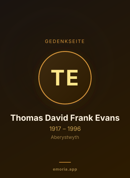 Gedenkportrait von Thomas David Frank Evans
