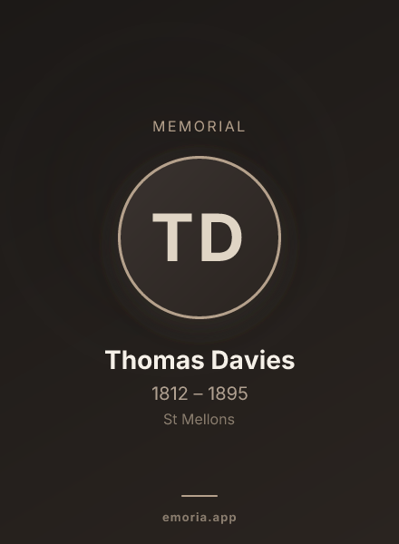Memorial portrait of Thomas Davies