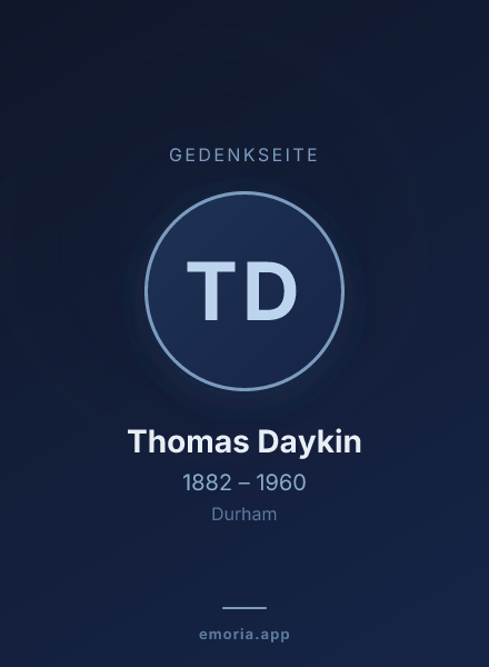 Gedenkportrait von Thomas Daykin