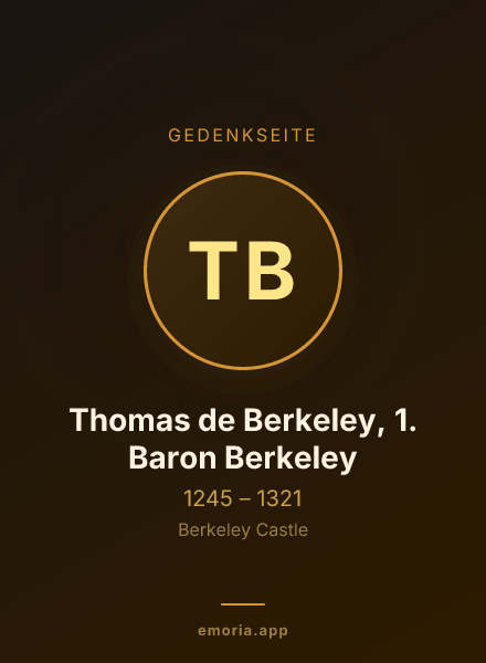 Gedenkportrait von Thomas de Berkeley, 1. Baron Berkeley