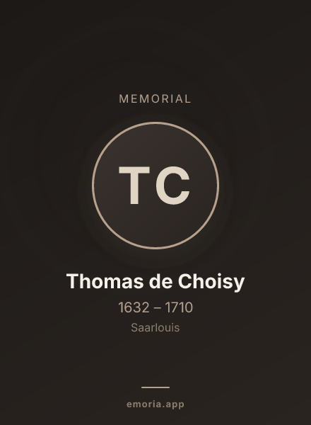 Memorial portrait of Thomas de Choisy