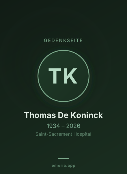 Gedenkportrait von Thomas De Koninck