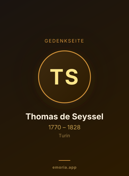 Gedenkportrait von Thomas de Seyssel