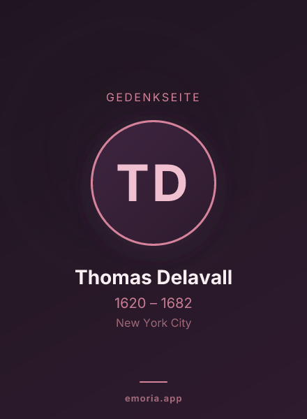 Gedenkportrait von Thomas Delavall