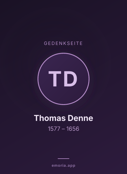 Gedenkportrait von Thomas Denne