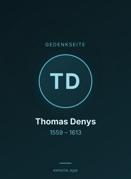Gedenkportrait von Thomas Denys