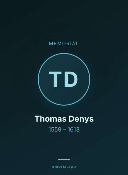 Memorial portrait of Thomas Denys