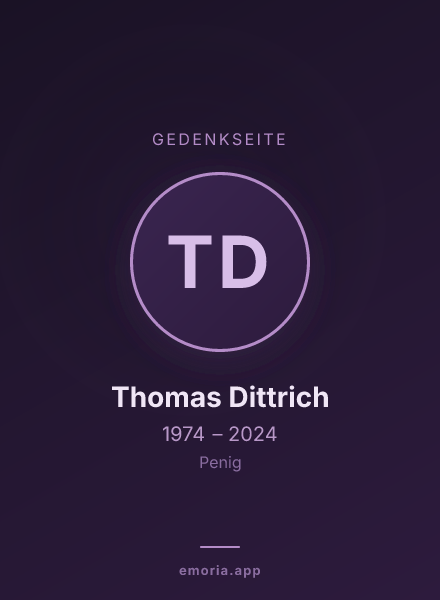 Gedenkportrait von Thomas Dittrich