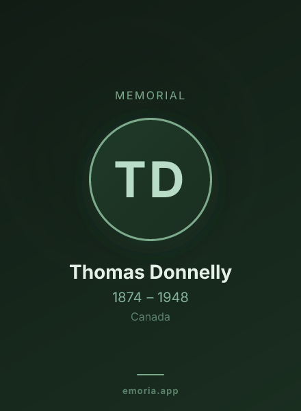Memorial portrait of Thomas Donnelly