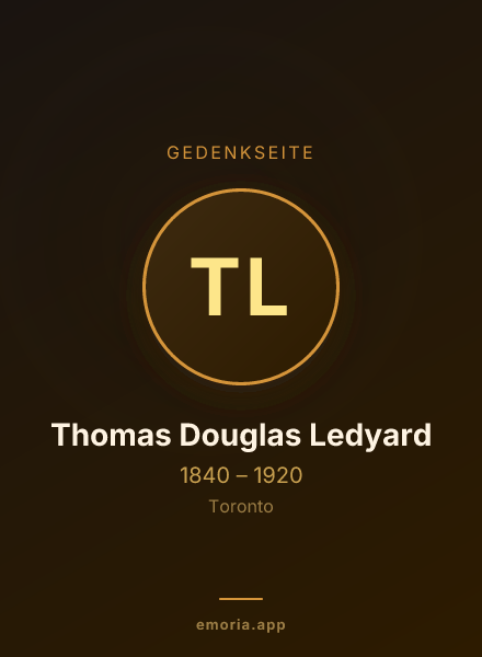 Gedenkportrait von Thomas Douglas Ledyard
