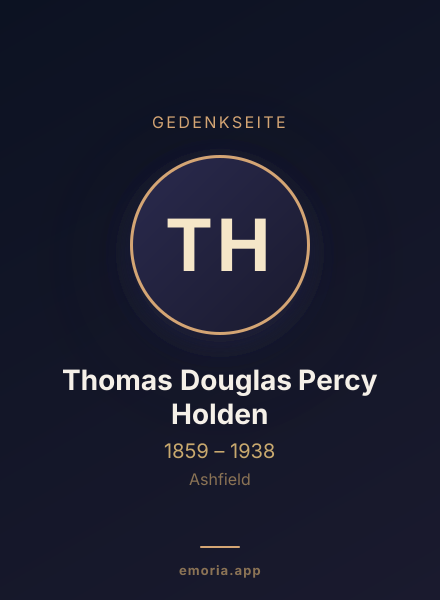 Gedenkportrait von Thomas Douglas Percy Holden