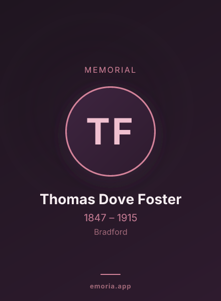 Memorial portrait of Thomas Dove Foster