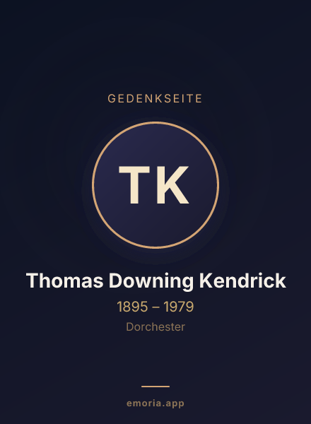 Gedenkportrait von Thomas Downing Kendrick
