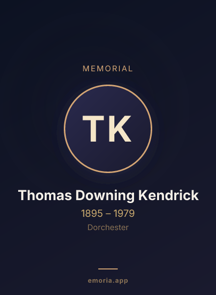 Memorial portrait of Thomas Downing Kendrick