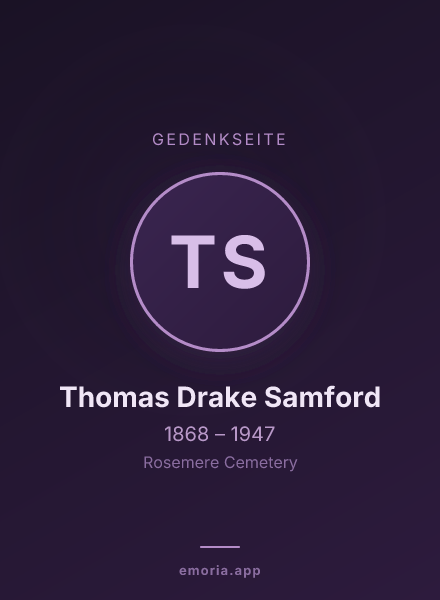 Gedenkportrait von Thomas Drake Samford