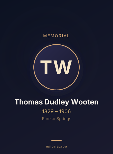 Memorial portrait of Thomas Dudley Wooten