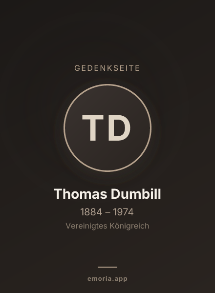 Gedenkportrait von Thomas Dumbill