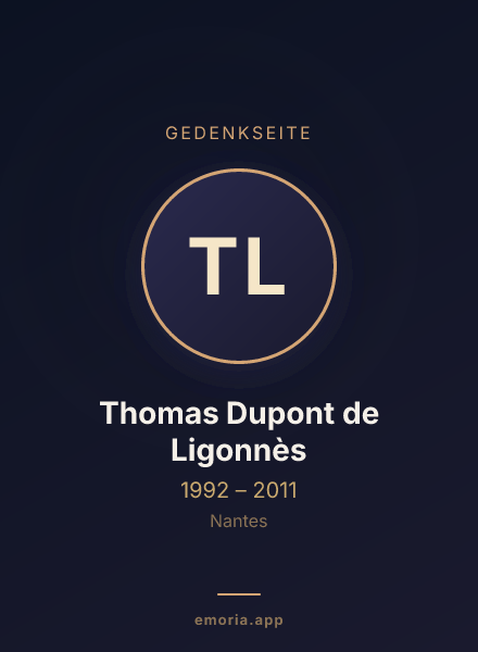 Gedenkportrait von Thomas Dupont de Ligonnès