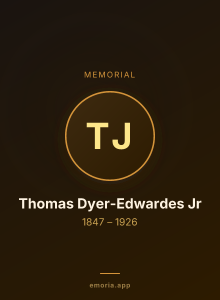 Memorial portrait of Thomas Dyer-Edwardes Jr