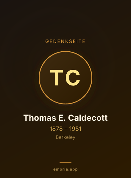 Gedenkportrait von Thomas E. Caldecott