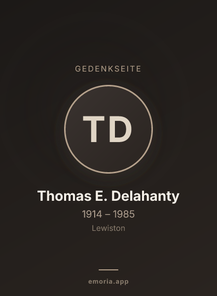 Gedenkportrait von Thomas E. Delahanty