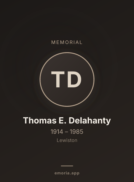 Memorial portrait of Thomas E. Delahanty