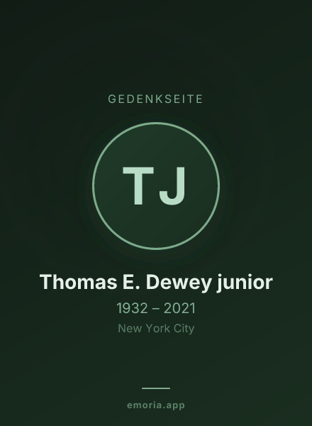 Gedenkportrait von Thomas E. Dewey junior