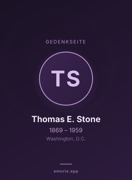 Gedenkportrait von Thomas E. Stone