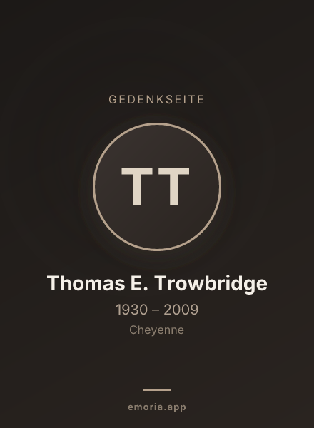 Gedenkportrait von Thomas E. Trowbridge