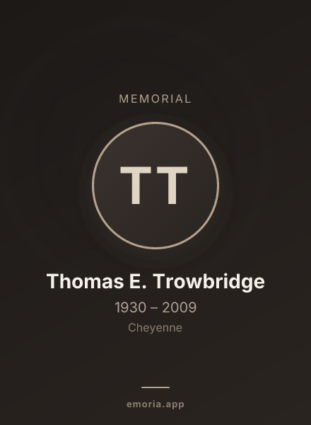 Memorial portrait of Thomas E. Trowbridge
