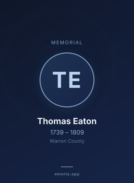 Memorial portrait of Thomas Eaton