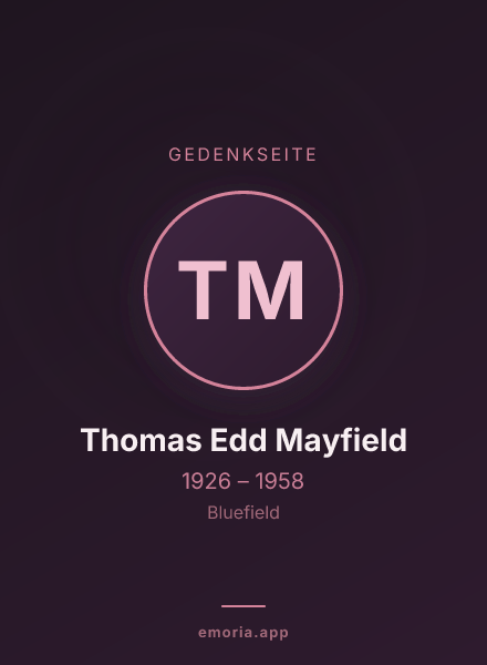 Gedenkportrait von Thomas Edd Mayfield