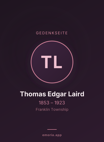 Gedenkportrait von Thomas Edgar Laird