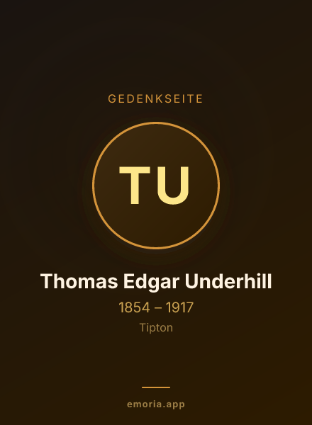 Gedenkportrait von Thomas Edgar Underhill